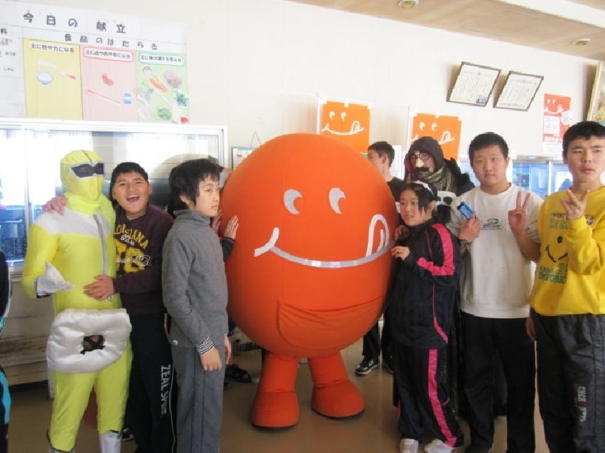 旬ちゃん学校訪問 長野養護学校 おいしい信州ふーどキャンペーン