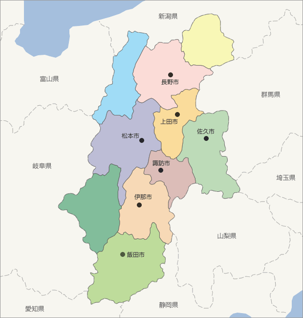 「長野県 地図」の画像検索結果